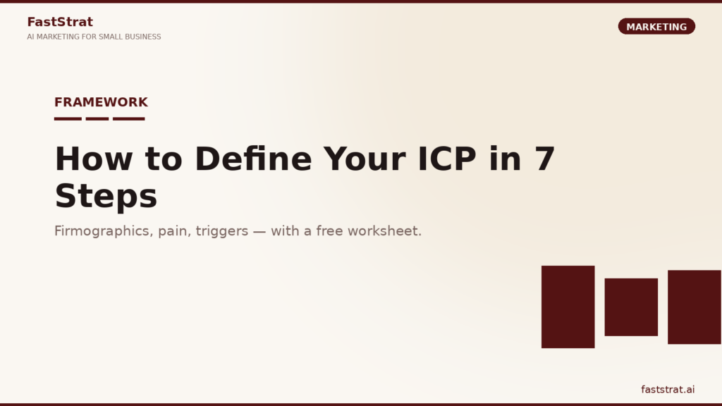 Diagram of the 7 steps to define an ideal customer profile for small business