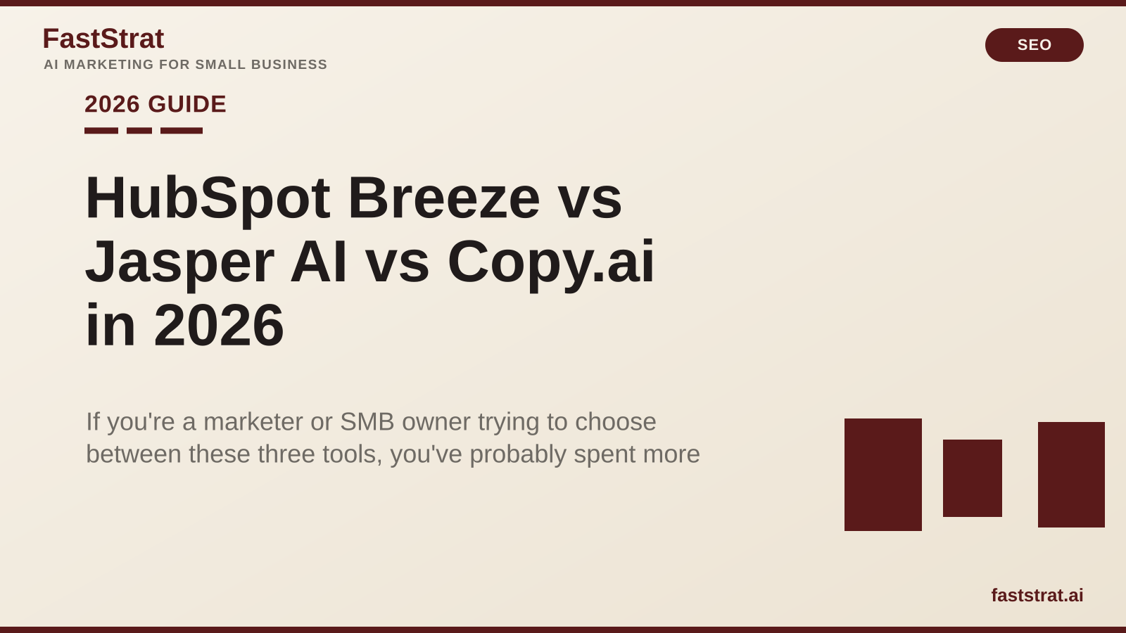 HubSpot Breeze vs Jasper AI vs Copy.ai in 2026: Which AI Tool Wins for SMBs?